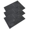 3Pcs Cutting Mat A4 Black Model Cut Pad Paper Rubber Stamp Engraving Scale Board