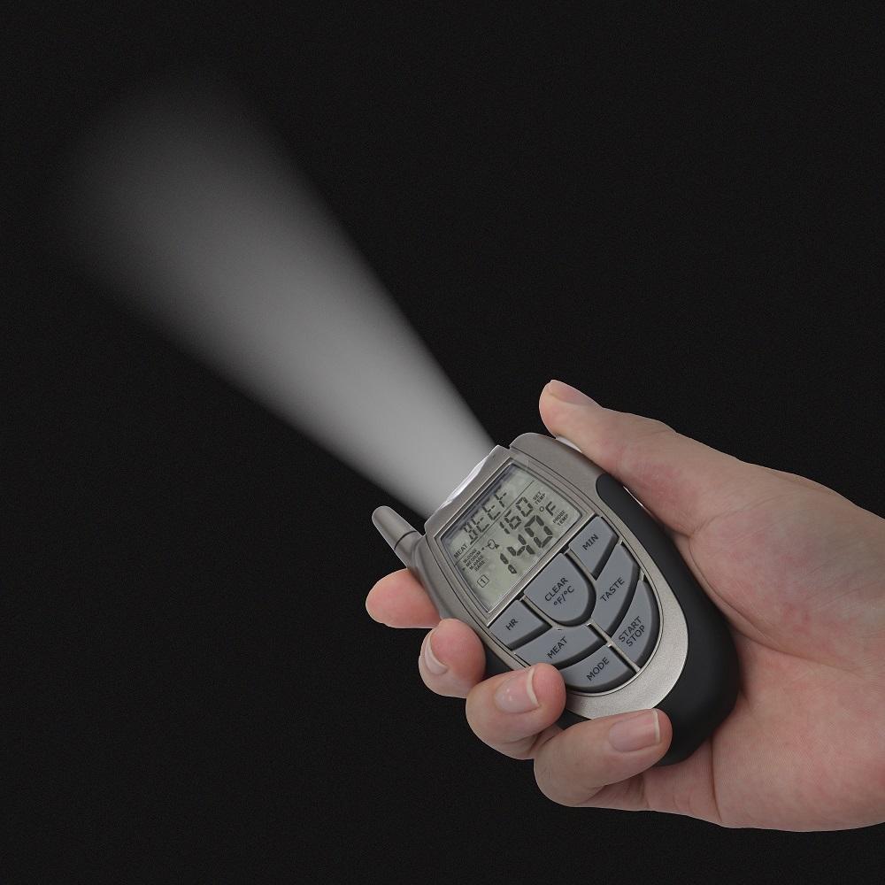 Remote Wireless BBQ Thermometer Digital Meat Thermometer with Waterproof Stainless Steel Probe for Barbecue, Grill, Oven Cooking