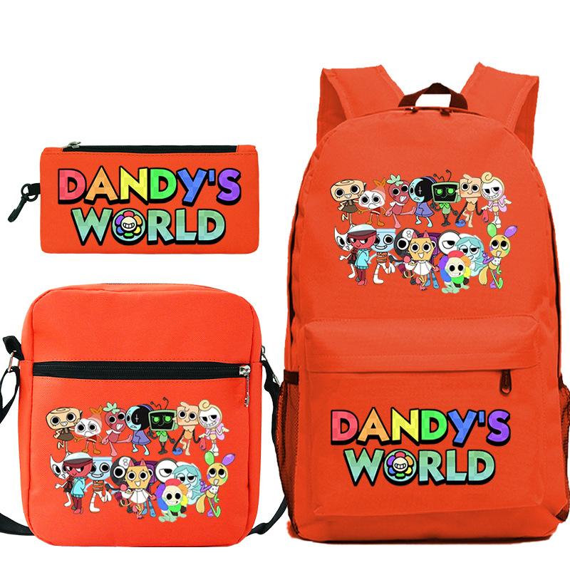 Dandy's World Game Merchandise Printed Primary and Secondary School Schoolbag Three-piece Popular Children's Backpack