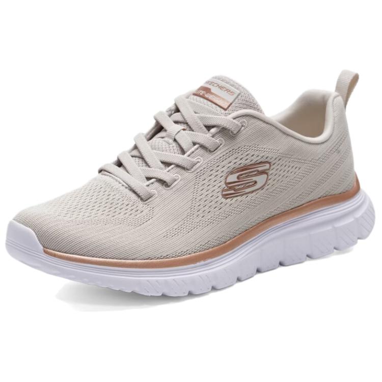 Skechers Elegante 4.0 Scintillante Grazia Comodo Versatile Tessuto Scarpe da Corsa Sneakers Donna Beige 898024-NAT