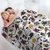 Ice Hockey Equipment Blanket Love Ice Hockey TTA Throw Blanket Ultra Soft Flannel Fleece Blanket for All Seasons