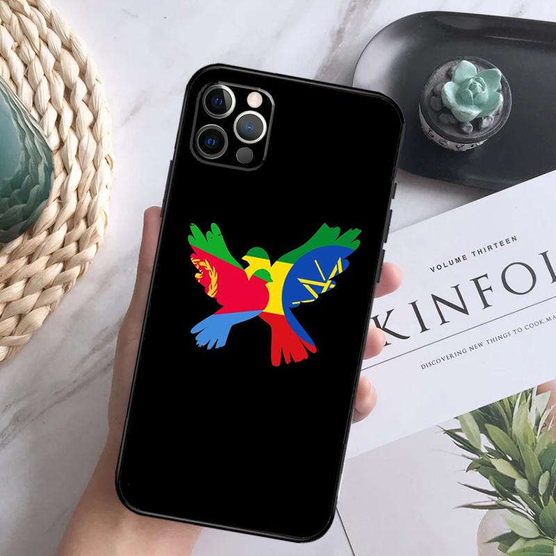 Eritrea Flag Phone Case For iPhone 16 15 14 13 12 11 Pro Max 12 13 Mini 7 8 16 Plus X XR XS Max Cover