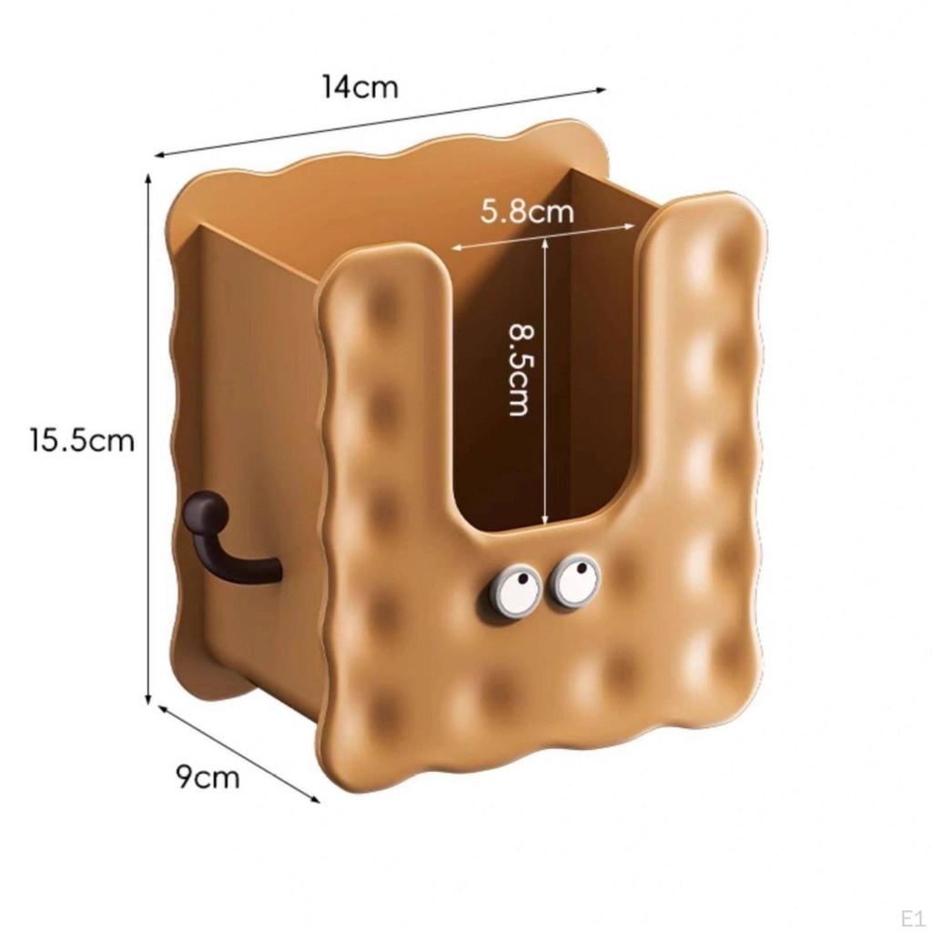 Biscuits Shaped Tissue Holder Easy Installation WallMounted Wipe Dispenser Wide Opening Cartoon