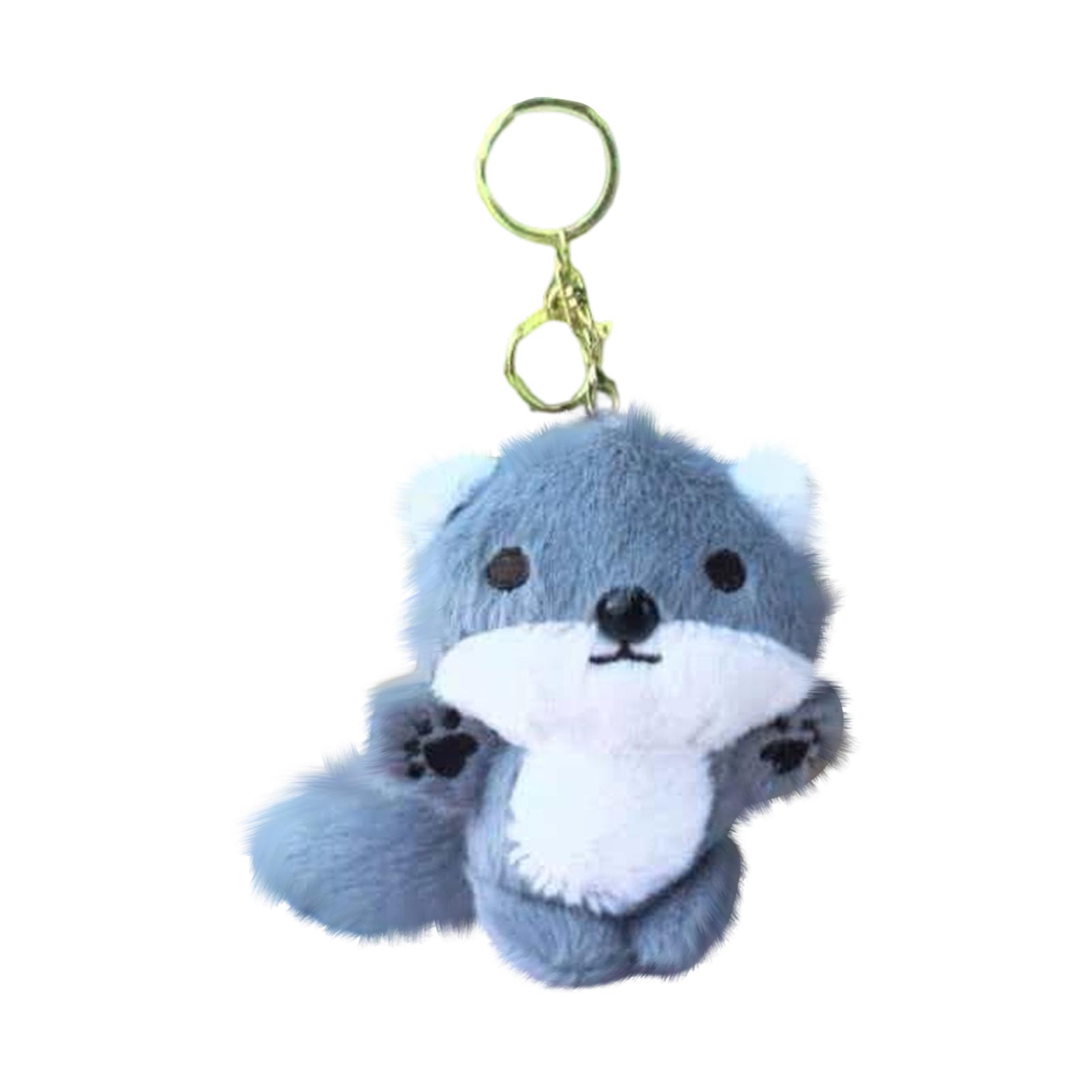 

Plush Animal Keychain Soft Stuffed Toy Pendant Cute Small Doll Accessory for Bags and Keys with Durable Metal Ring and Clip Attachment One Size синий