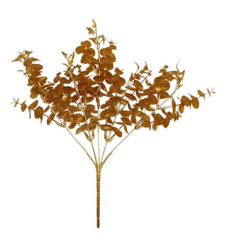 Artificial Golden Plant Picks for Flower Arrangements and Indoor Decoration