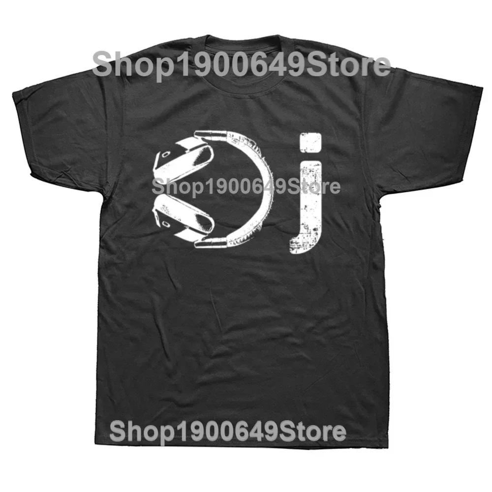 Funny Headphones Around The Neck T Shirt Cool Music Rock and Roll DJ Men Womens Fashion Casual Oversized 100 Cotton TShirt