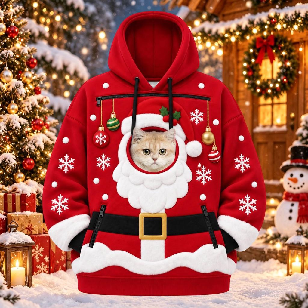 Unisex Langarm Hundetasche Sweatshirt Locker Lässig Warm Pullover für Männer und Frauen