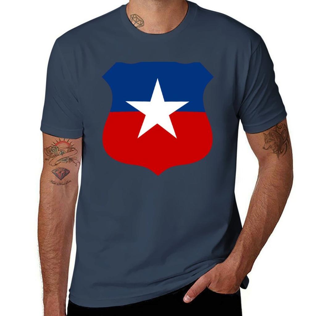 Chilean Air Force Insignia TShirt Retro Style Print Casual Top