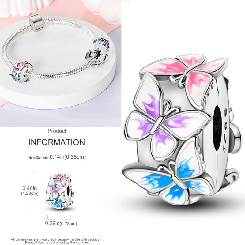 Copper Dragonfly Butterfly Pendant Charms Bead Fit Original Bracelet Bangle Women Jewelry Girl Making Beads