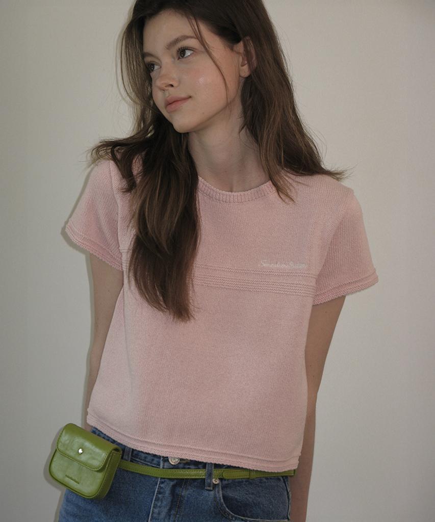 Sseomweeobeoteo Coty Half Knit - Pink