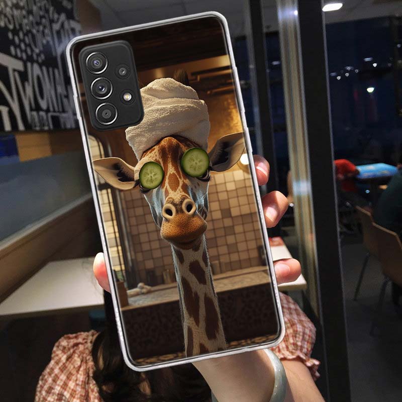 Giraffes Have Long Necks Phone Case for Samsung A54 A57 A37 A17 A14 A15 A12 A24 A34 A55 A35 A25 A52S A07 A05S A04S A22 A32 A72 G