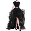 Women's High-waisted Elastic Waistband Casual Mesh Puff Skirt