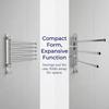 Stainless Steel Towel Rack Wall Mounted Swivel Towel Bar Rotary Towel Rack  Bathroom Holder