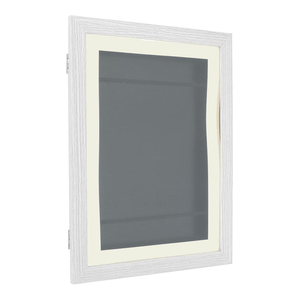 Front Opening Kids Art Frame Changeable Kids Artwork Display Frame Oil Painting Storage Box White