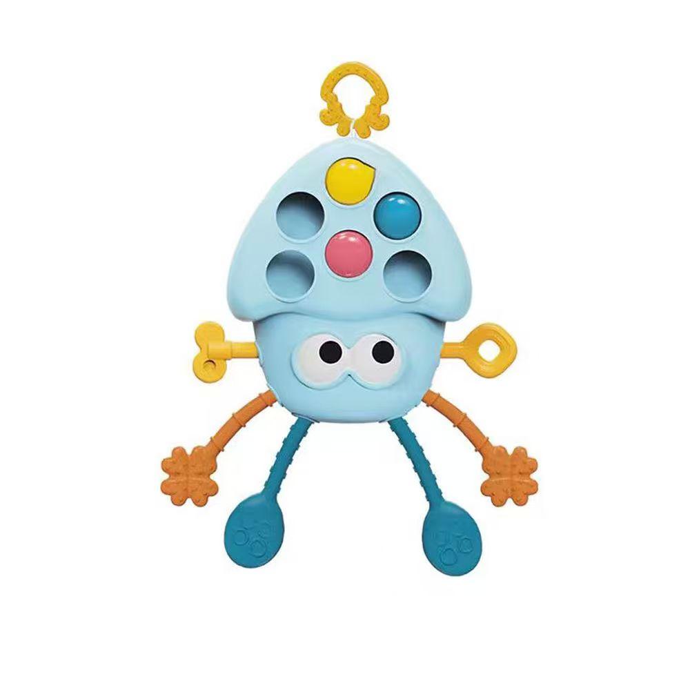 Montessori Pull String Sensory Toy Baby Silicone Teething Early Education Fidget Activity Grasp Travel Toys For Toddler 0-18M