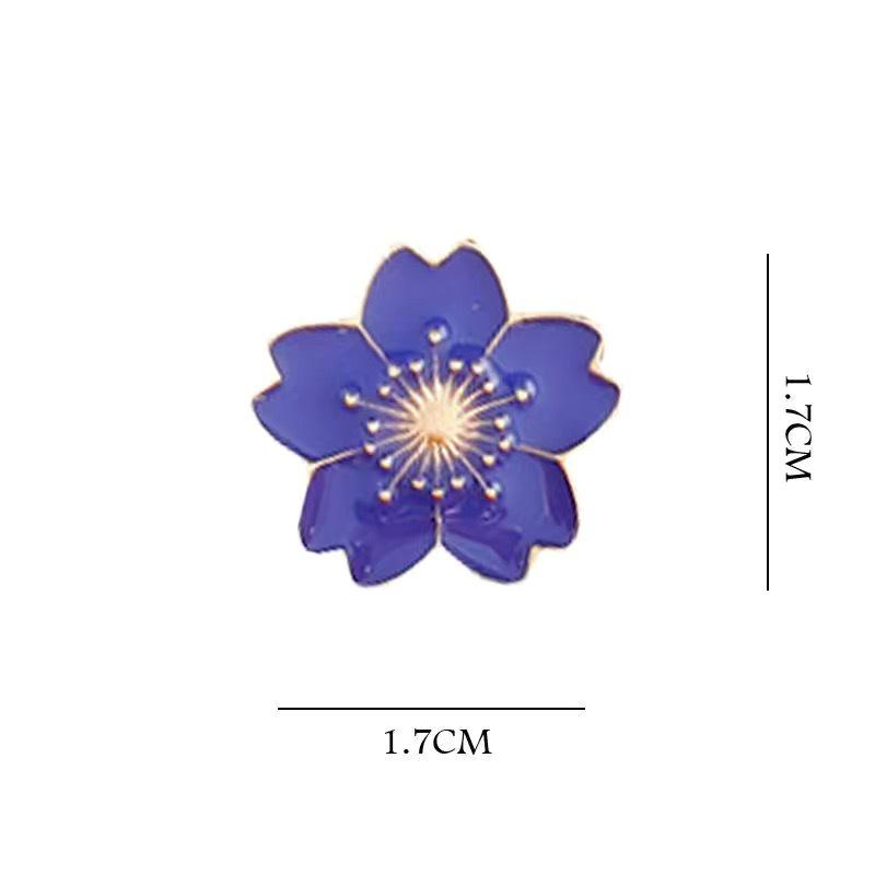 Seven-Color Forest Cherry Blossom Brooch - Cute, Girly Flower Pendant for Women