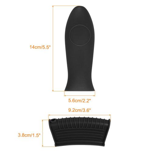 uxcell Cast Iron Skillet Handle Covers, Set of 4, Silicone Hot Handle Holders, Heat-Resistant Pot Handle Sleeves for Cast Iron Frying Pans, Metal Pots