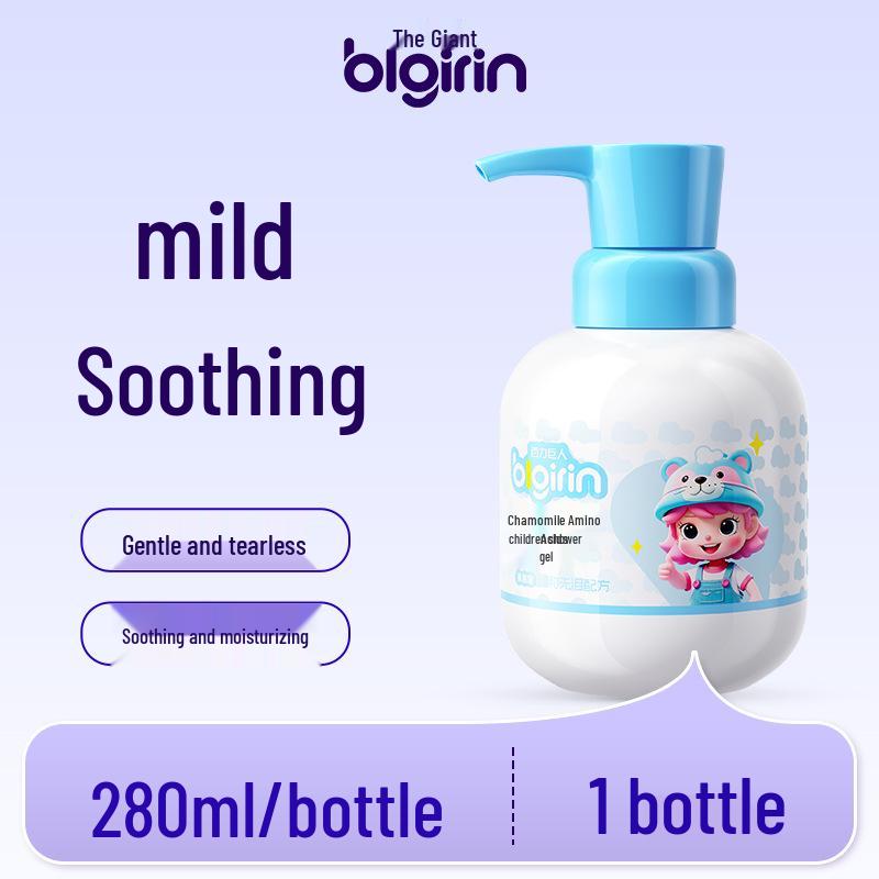 Blue Chamomile Children s Shower Gel - Gentle, Moisturizing, Soothing, Anti-itch Formula