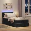 Lit ottoman - Maison Exclusive - 80x200cm - Velours noir - Avec matelas et LED intégrée