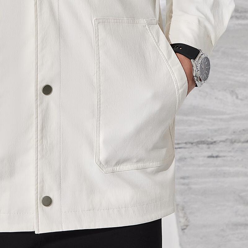 Antonio Men's Solid Color Lightweight Windbreaker with Removable Hood