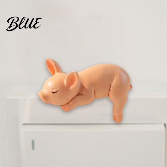 Resin Home Decoration Ornaments 3D Cute Animal Light Switch Sticker Cartoon Pig Cat Mermaid Frog Wall Small Desktop Ornament Crafts Stickers,