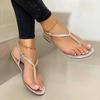 Summer New Wish Foreign Trade Amazon Flat Bottom Hollow Water Diamond Sandals Women's Independent Station