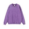 Herbst und Winter Herrenpullover American Retro Old Washed Einfarbig Rundhalspullover Große Größe Lockerer Pullover