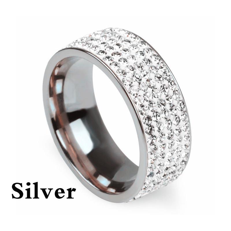 

1шт подарок ювелирные изделия стальное кольцо Bling титановые аксессуары любовник помолвка пара 7 серебряный