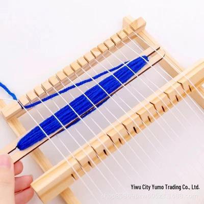 Handmade DIY Children's Science Experiment Knitting Wool Tool - Educational Wooden Toy.