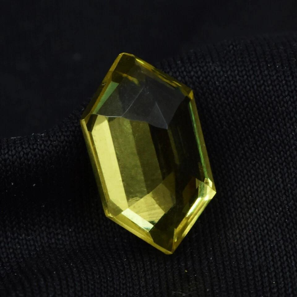 10-12 Ct Natural Yellow Sapphire Hexagon Cut Beautiful Certified Loose Gemstone