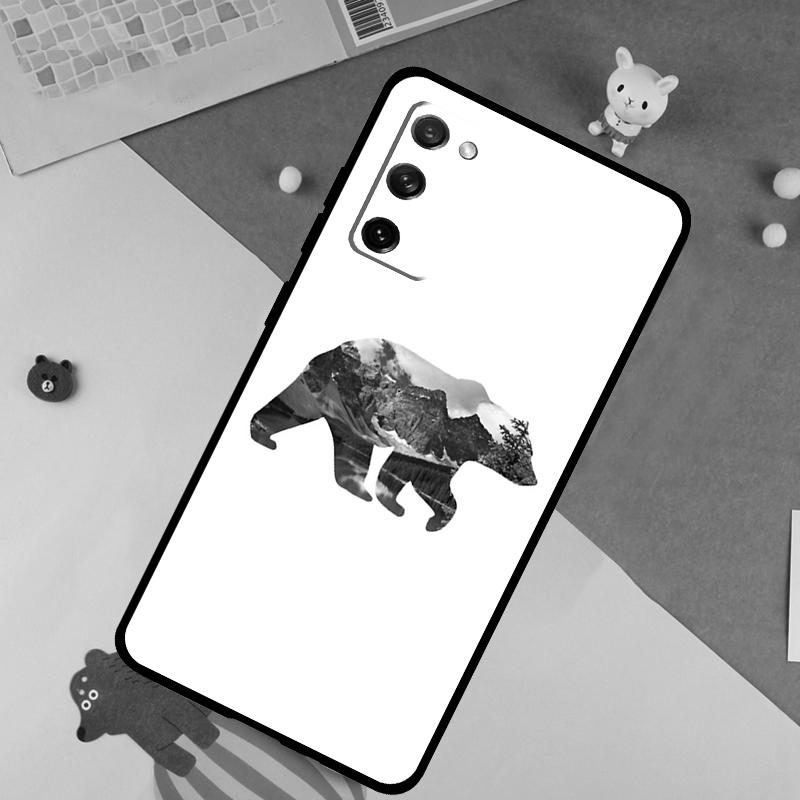 Cartoon Grizzly Bear Soft Case For Samsung Galaxy S25 Ultra S9 S10 S20 S21 S22 S23 S24 Plus S24 FE Funda Cover