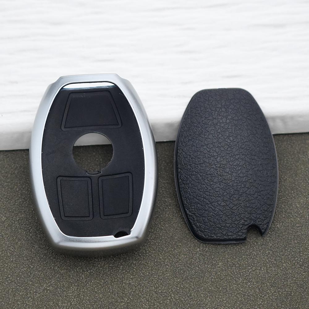 Soft Tpu Leather Remote Key Cover For Mercedes Benz A/B/G/R Class Gla Glk Fit For W176 W204 W251 W463 Key Ring Keychain Set