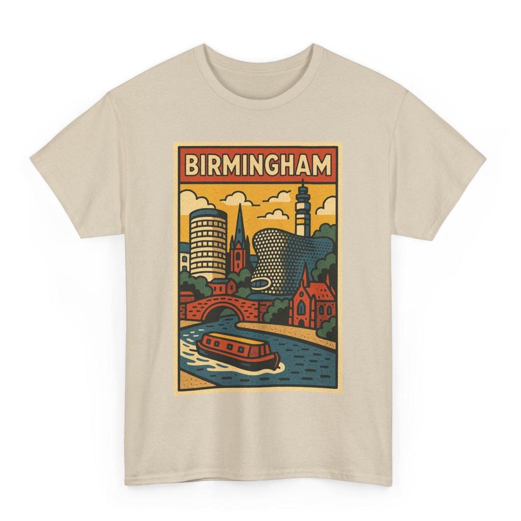 Birmingham UK T-Shirt: Retro Comic Style Brummie Pride Tee