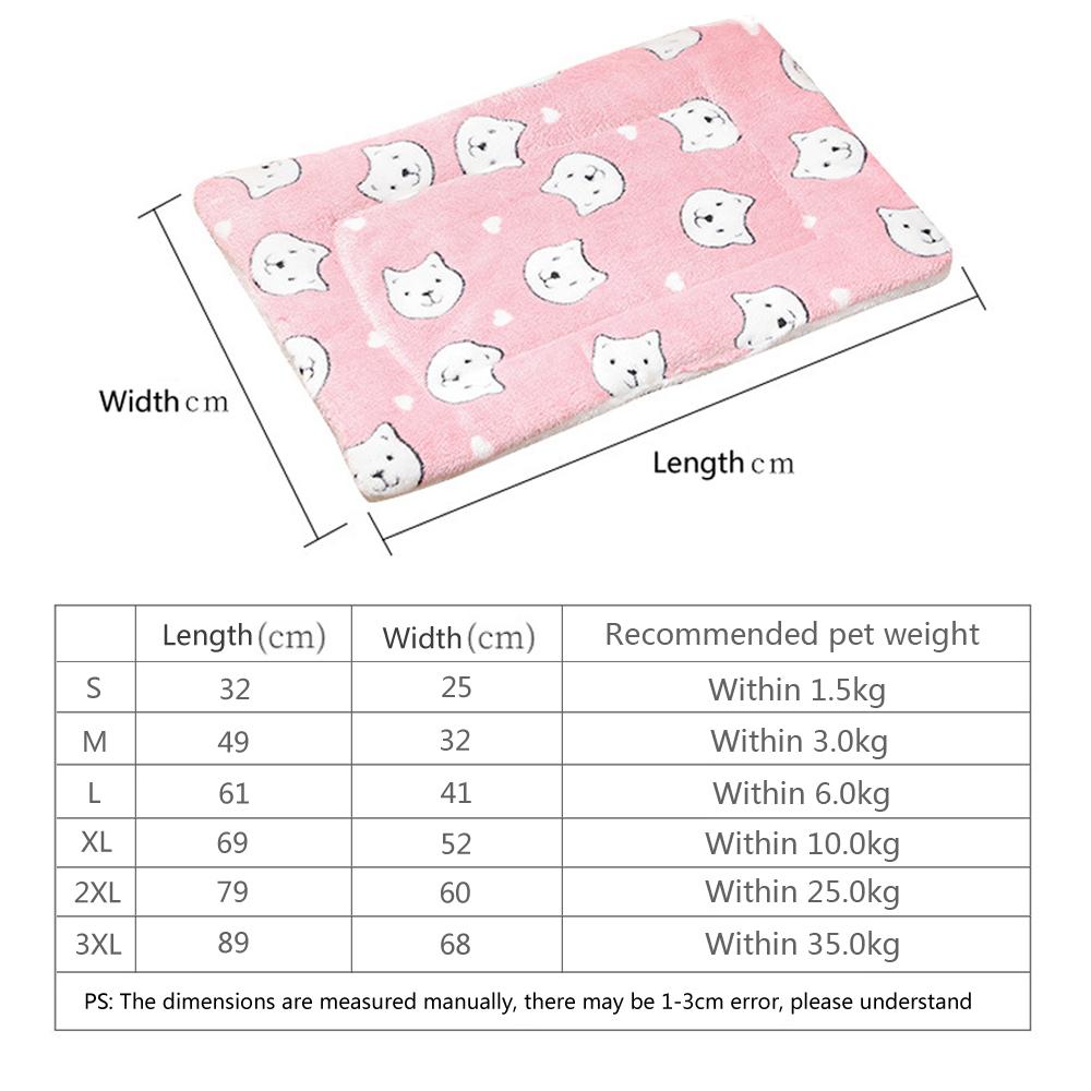 Double-Sided Pet Mat - Warm for Winter, Skin-Friendly, for Small Dogs/Medium Cats, Puppy Bed Cushion & Cat Sofa Blanket
