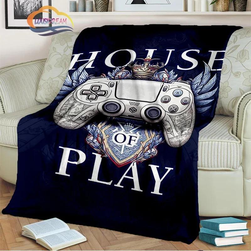 Game Blanket Pad S  Controller Soft and Comfortable  Sofa Bed Bedroom Decoration  Gamer Gift