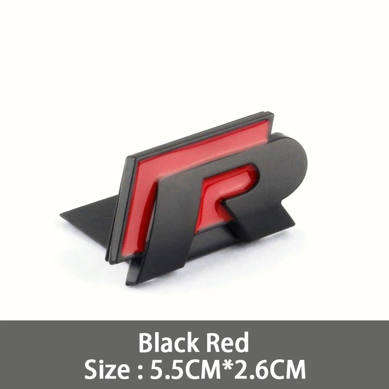 RUNTB1 VW 2026 Hot 3D Metal R Grille Badge Rear Tail Trunk Emblem Decal Stickers For Volkswagen VW Polo Passat Golf Jetta Tiguan Sagita