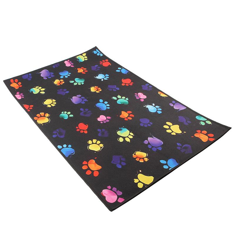 Pet Paw Pattern Floor Mat Multi-Function Non-Slip Cats Dogs Kennel Fence Carpets Household Pet Meal Mat Puppy Training Pad