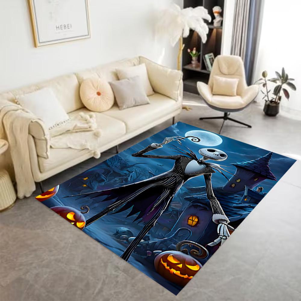 Nightmare Before Christmas Floor Mat Suitable for Outdoor Bedrooms Dining Room Hallway Antislip Carpet Anime Office Decor Gift for Festivals