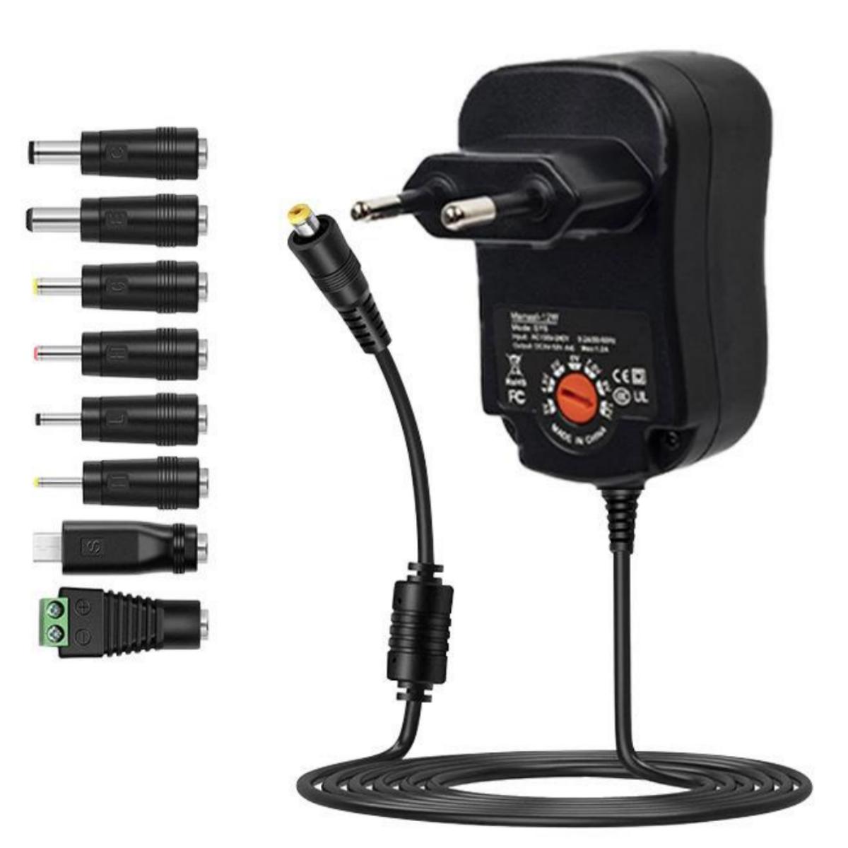 

30W Adapter 3V 4.5V 5V 6V 7.5V 9V 12V Adjustable Voltage Power Adapters EU/US USB Universal Charger Supply Converter With 8 Tip EU