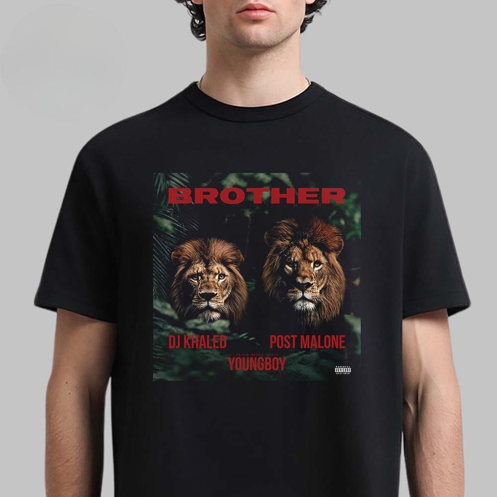 Nové tričko unisex Brother DJ Khaled s Post Malonem a Youngboyem High-endový luxus je pro muže i ženy Top Y2k