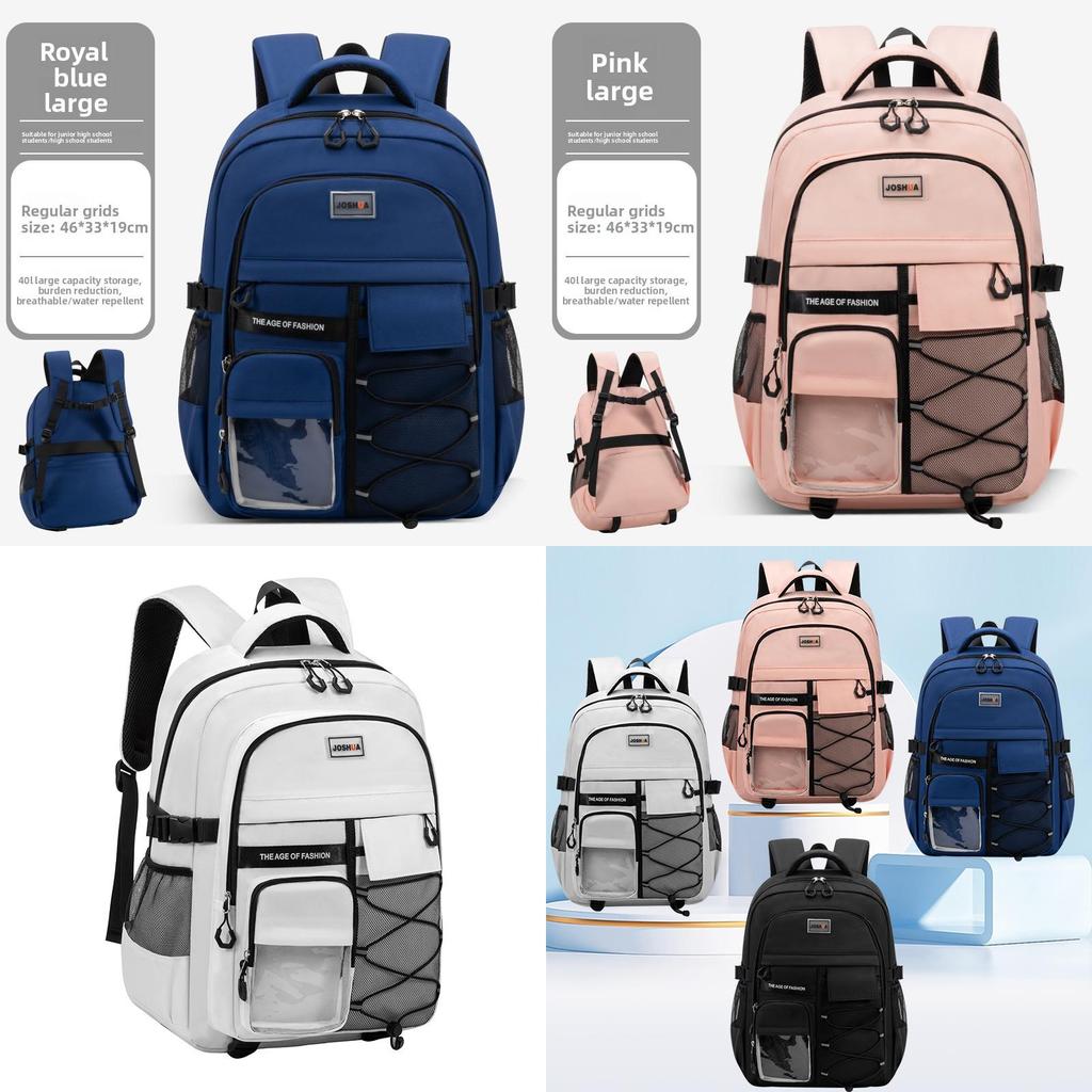 Junior High School Backpack With Breathable Nylon Material For Students And Kids