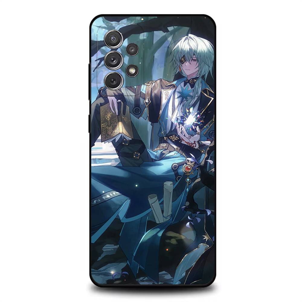 H-Honkai Stars Rail Anaxa Phone Case For Samsung S 25,24,23,22,30,21,10,9,Ultra,Plus,Lite,FE,4,5G Black Soft Case