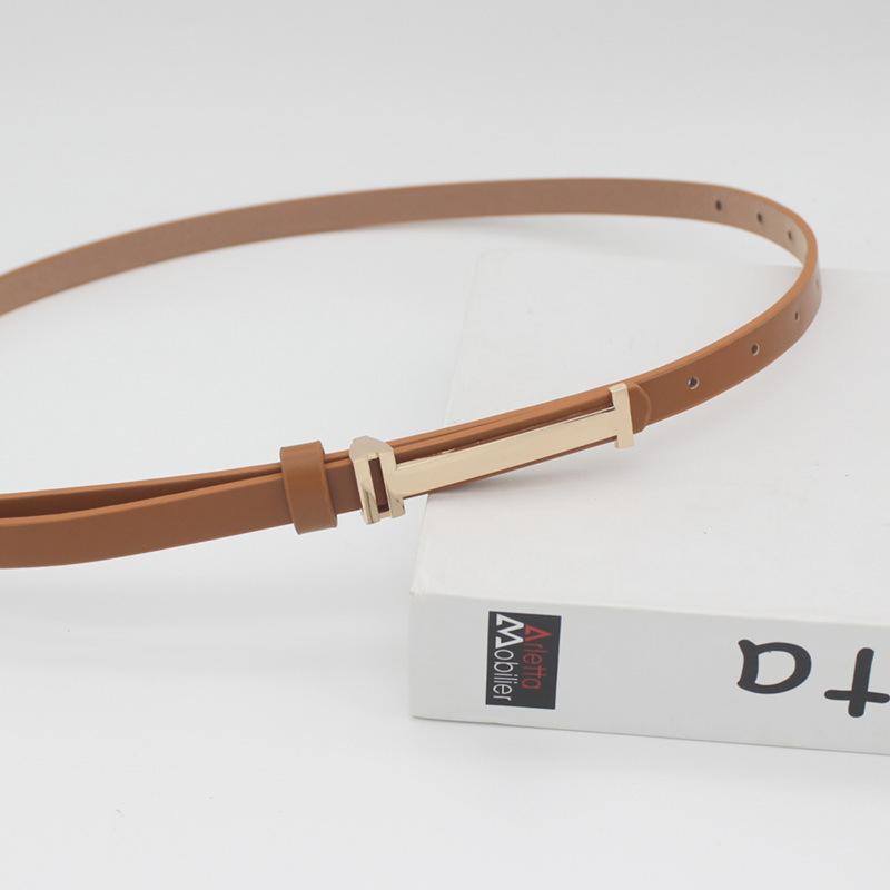 Decorative Glossy Multi-Color Pu Thin Small Belt Women'S Silver Belt Women