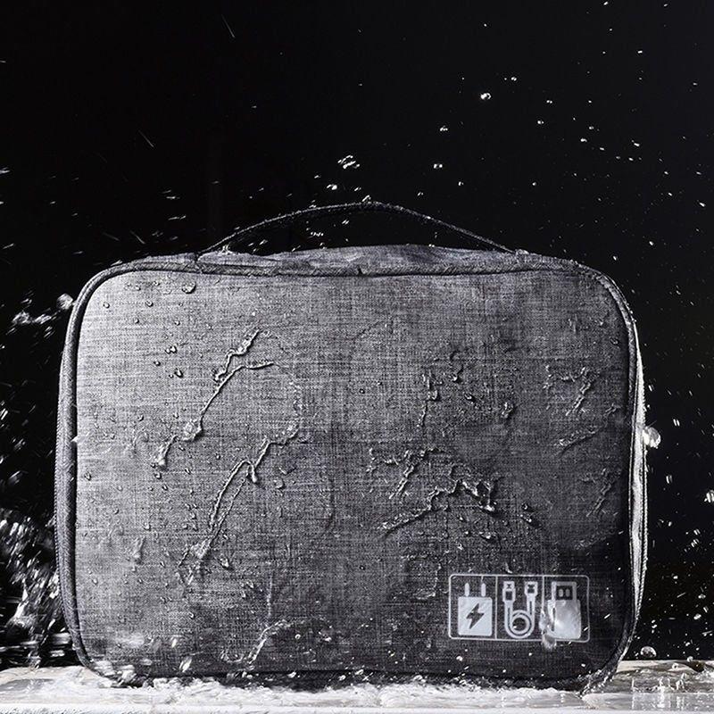 Torba do przechowywania kabli danych, torba do przechowywania power banku, etui na słuchawki cyfrowe pudełko do przechowywania, wielofunkcyjna torba podróżna z tkaniny Oxford