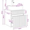 Wall Mounted Washbasin Vanity Unit Reclaimed Wood Look 49 X 41 X 63 Cm