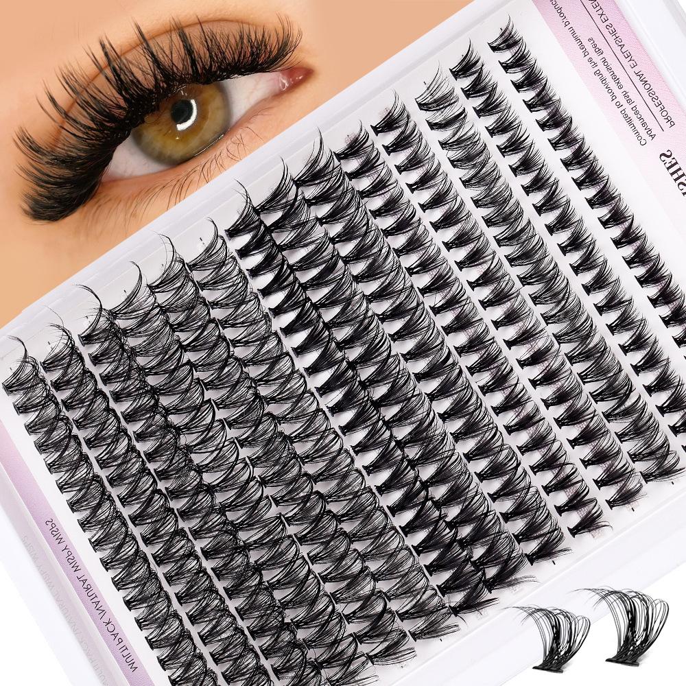 Single Cluster Diy280 Cluster Large Capacity D Curve Grafting False Eyelashes Dense Simulation 8-16Mm Eyelashes