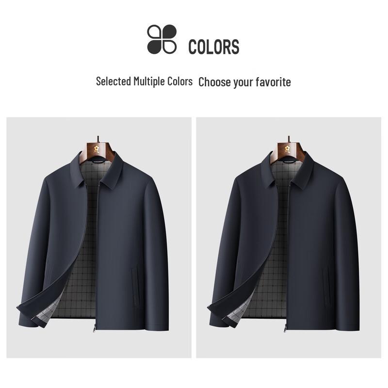 MONTAGUT Men's Wrinkle-Resistant Blended Lapel Jacket