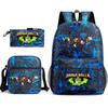 New Hacker Junior Starry Sky School Bag Three-piece Set 10 Heat Transfer Personalized Backpack Leisure Bag