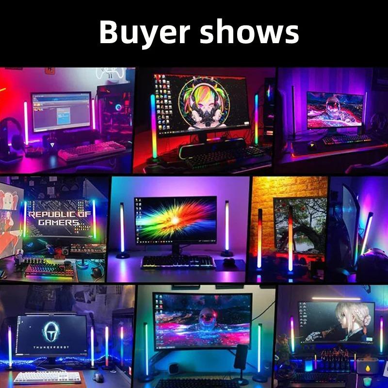 Smart LED Light Bar Gaming Lights Ambient Lights med Scene Modes and Modes Bluetooth Color Lpmps Bars for Gamer Decor Lamp 2024