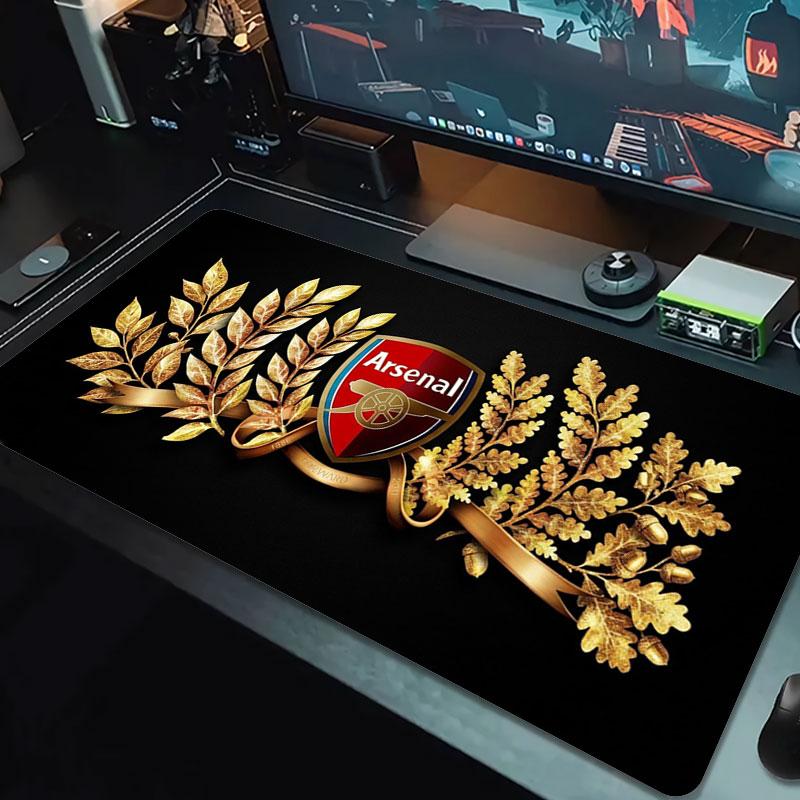 Arsenal F Großes Mauspad Große Gaming-Tischunterlage Rutschfest für Laptop Tablet Großes Mauspad XXL Matte Mini-PC-Spielmatte Mit verriegeltem Rand